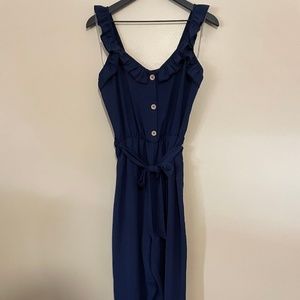 Inspired Hearts Navy Blue Jumpsuit | Size XL